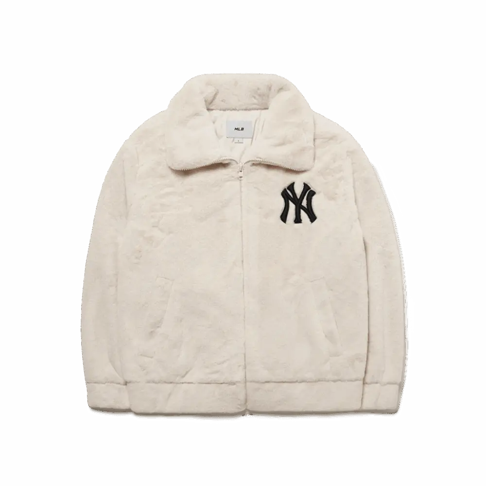 Áo MLB Basic Stand Neck Mega Logo Plush Jumper NY Yankees 3AJPF0416-50CRS