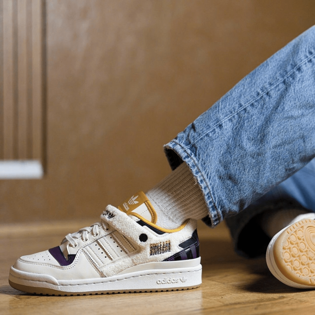 Giày Adidas Girls Are Awesome x Wmns Forum Low 'White Purple Beauty' GY2680 - Ảnh 4