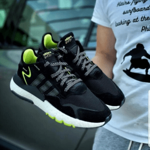 Alternative view of Giày Adidas Nite Jogger 'Black Solar Yellow' EG7409