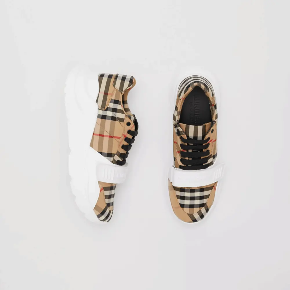 Giày Burberry Wmns Vintage Check Cotton Beige 80202811 - Ảnh 6