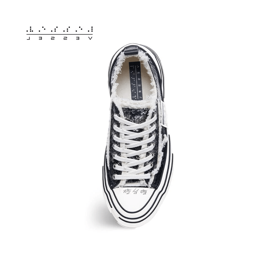 Giày xVESSEL G.O.P. Lows 'Python Pattern Black' - Ảnh 4