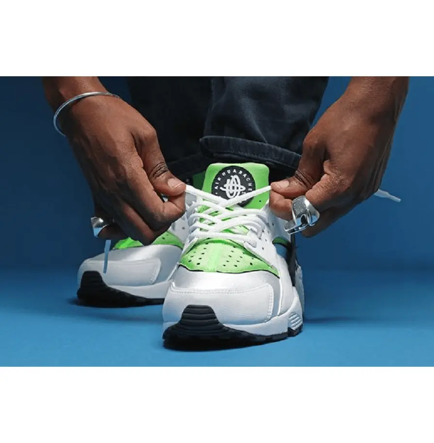 Giày Nike Air Huarache Run 'White Clearwater Flash Lime' 634835-100 - Ảnh 4