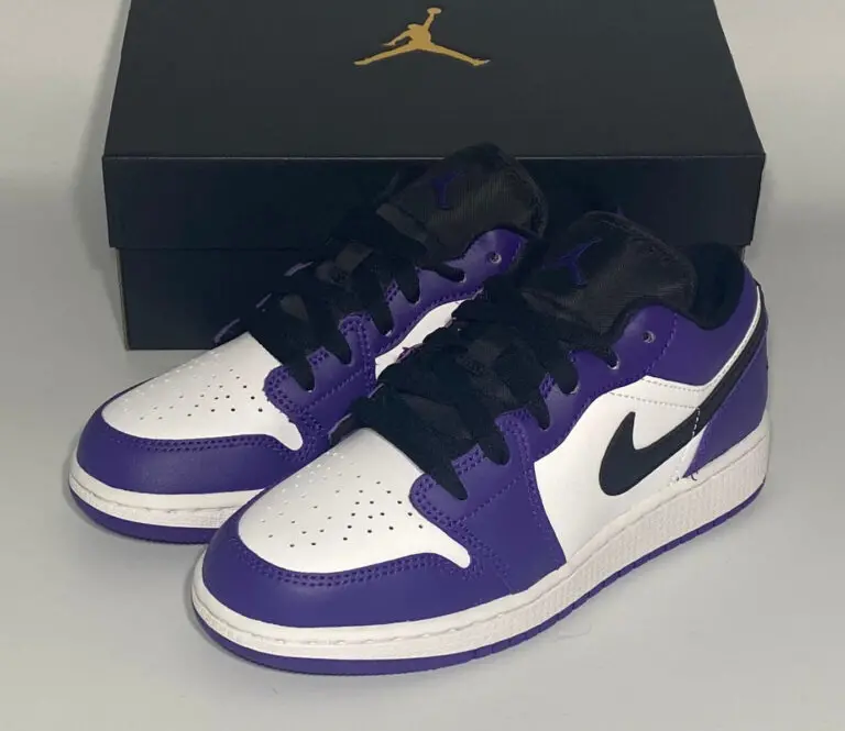 Giày Nike Air Jordan 1 Low GS 'Court Purple' 553560-500 - Ảnh 3