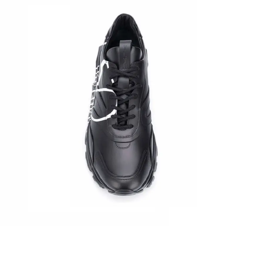 Giày Valentino Black Leather Sneakers TY0S0B05EAJ0NI - Ảnh 5