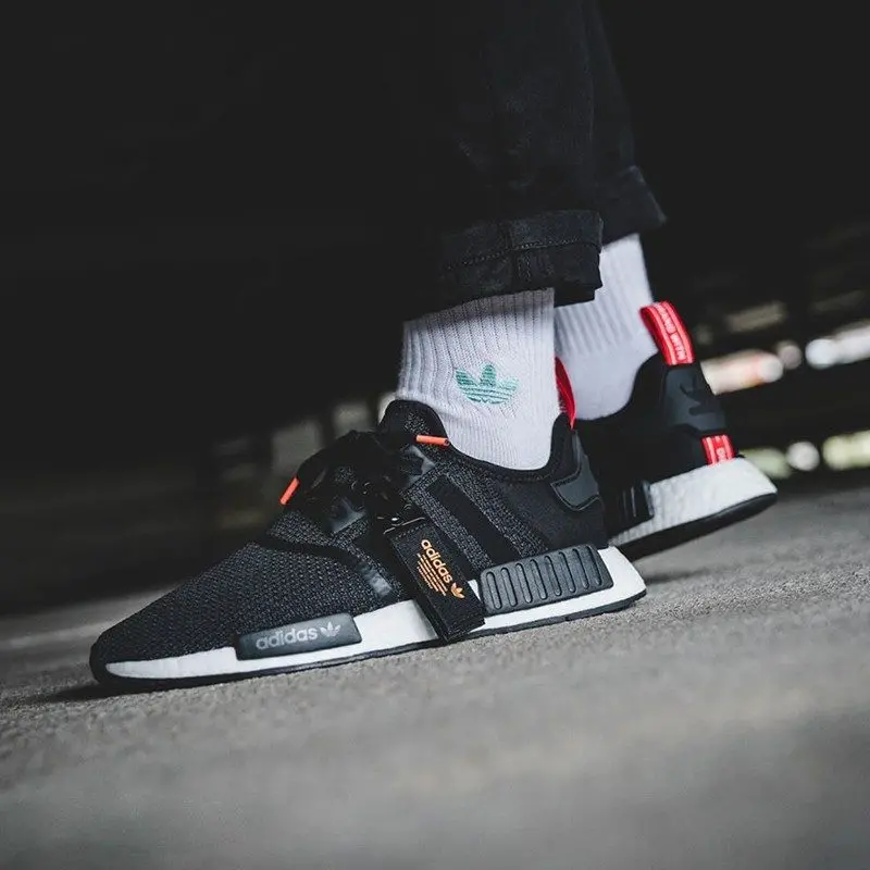 Alternative view of Giày Adidas NMD R1 Core Black Solar Orange B37621