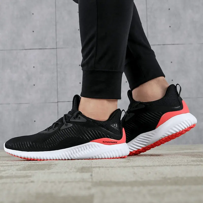 Alternative view of Giày Adidas Alphabounce 1 Men's 'Black Signal Pink' FZ2194