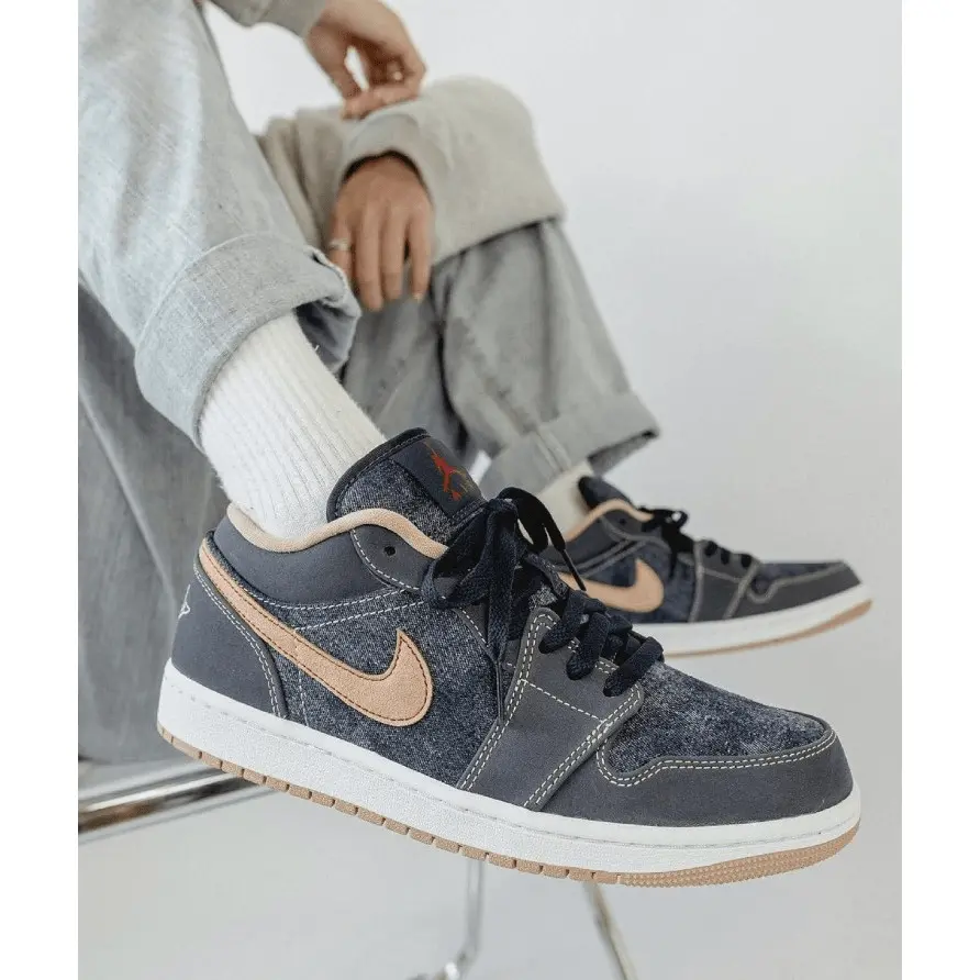 Giày Nike Air Jordan 1 Low SE GS 'Denim' DM4692-400 - Ảnh 4