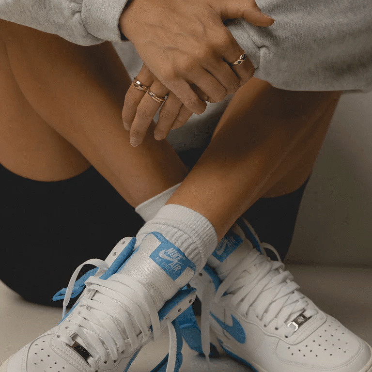 Giày Nike Air Force 1 High OG QS 'University White Blue' DX3805-100 - Ảnh 2