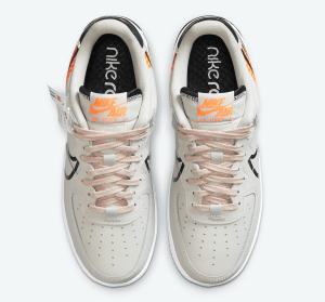 Alternative view of Giày Nike 3M x Air Force 1 Low Grey Vibrant Orange CT3316-002