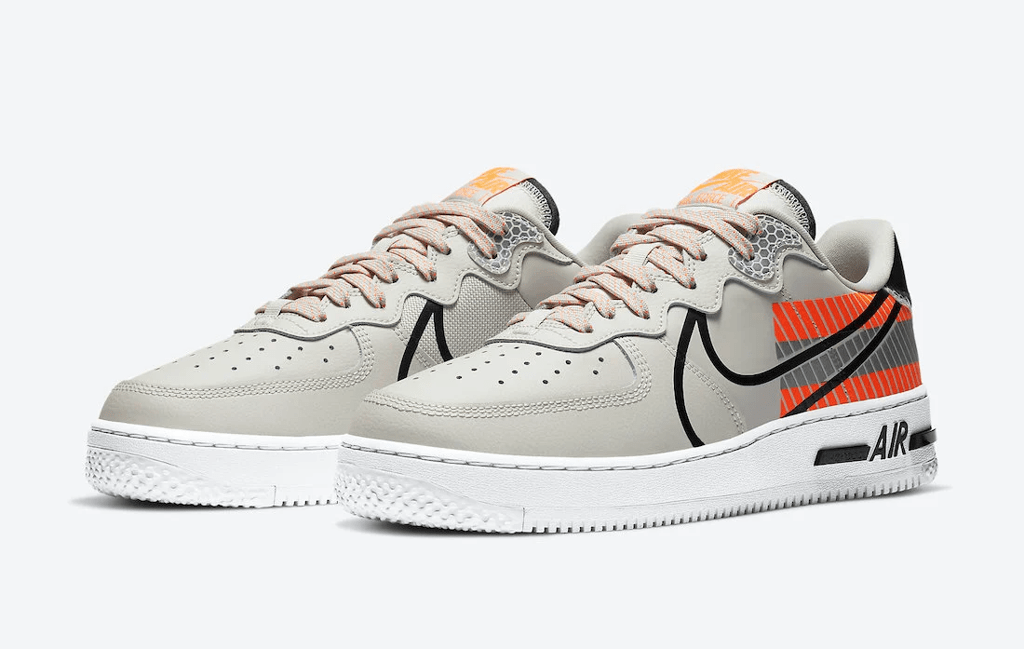 Giày Nike 3M x Air Force 1 Low Grey Vibrant Orange CT3316-002 - Ảnh 3