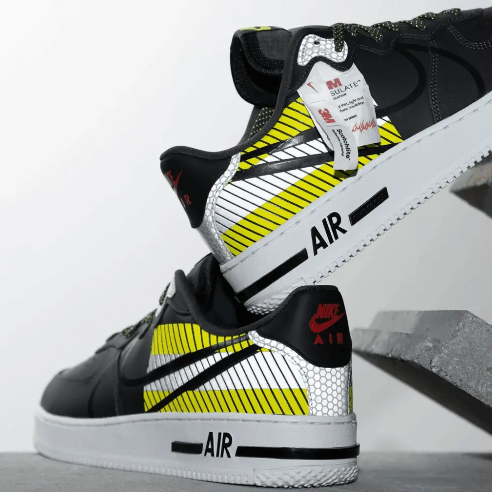 Alternative view of Giày Nike 3M x Air Force 1 React LX 'Anthracite Volt' CT3316-003