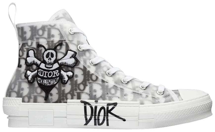 Giày Dior B23 High Dior Oblique Shawn Bee Embroidery Patch 3SH118YYO H960
