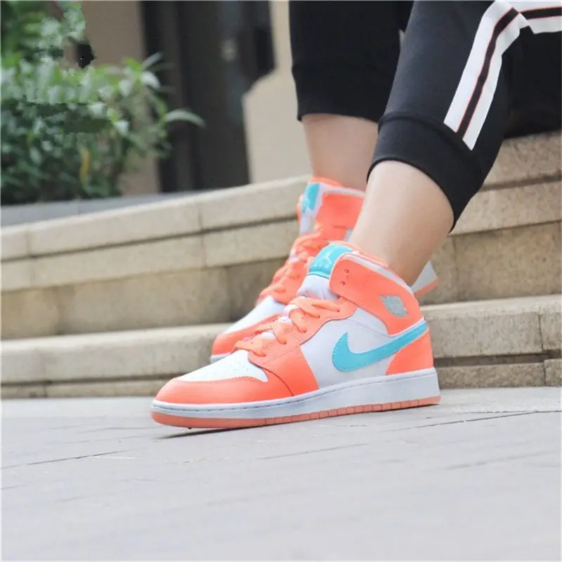 Giày Nike Air Jordan 1 Mid GG 'Crimson Pulse' 555112-814 - Ảnh 5