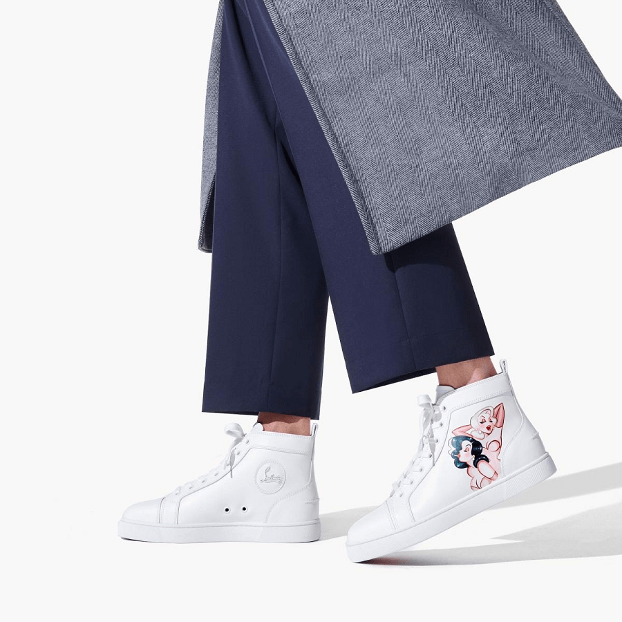 Giày Christian Louboutin Loupin Up 'Bianco' 1220212W414 - Ảnh 4