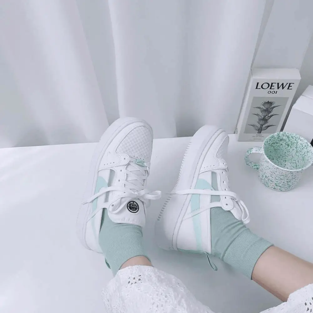 Giày Nike Court Vision Alta TXT 'White Light Dew' CW6536-100 - Ảnh 3