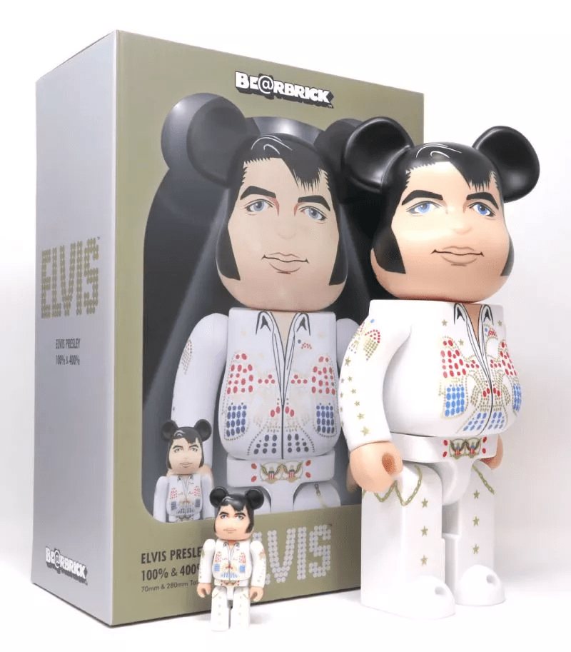Mô hình Bearbrick Elvis Presley 100% & 400% White - Ảnh 3