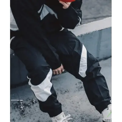 Quần Nike NSW Sportswear Big Swoosh Woven Pants 'Black White' AR9895-010 - Ảnh 4