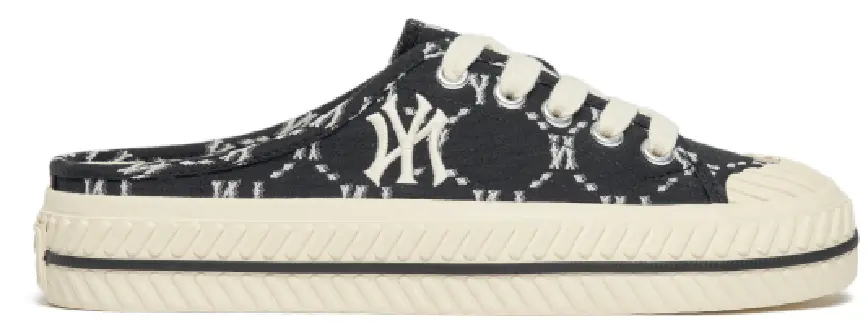 Giày Mlb Mule Dia Monogram Black White 3AMUMDA2N-50BKS