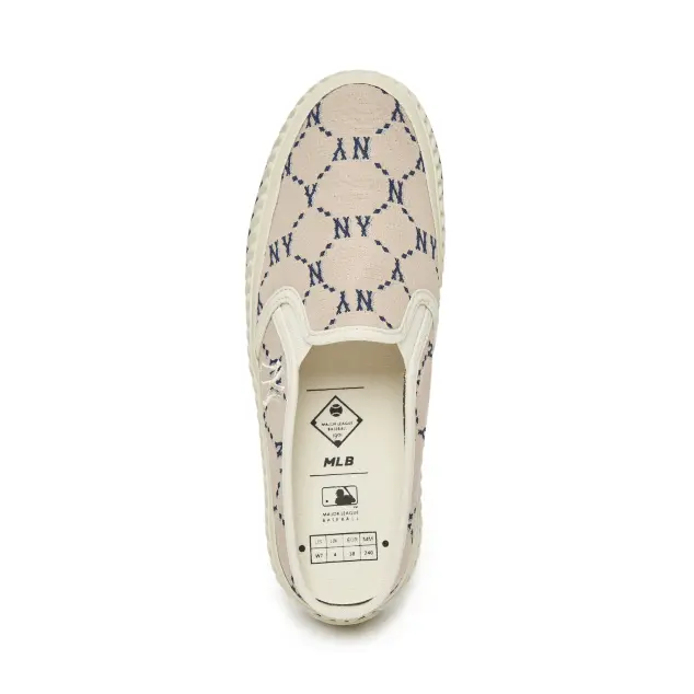 Giày MLB Dia Monogram New York Yankees 'Beige' 3AMUMDB2N-50BGS - Ảnh 3