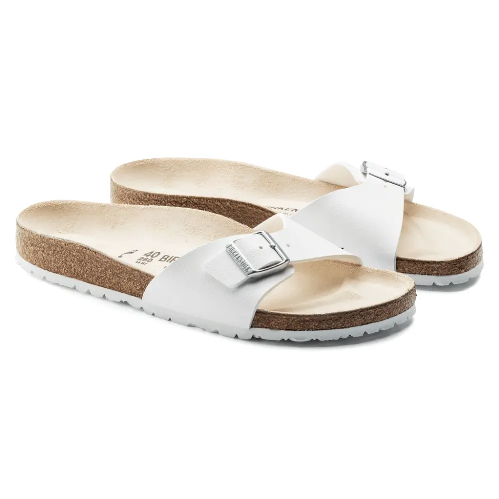 Dép Birkenstock Madrid Birko-Flor 'White' 40733 - Ảnh 7