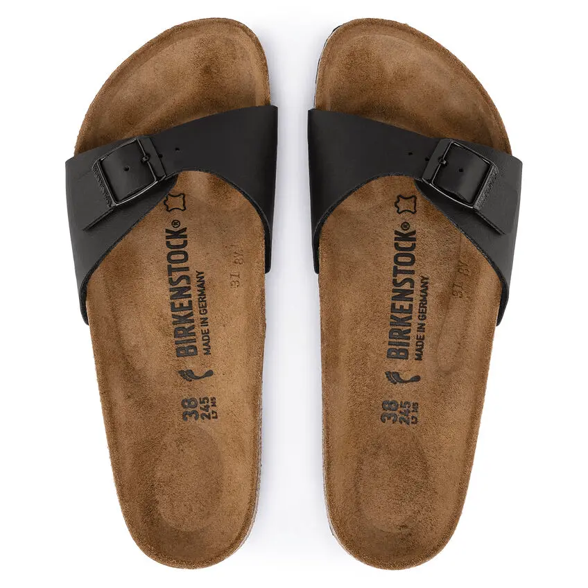 Dép Birkenstock Madrid Birko Flor 'Black' 40793 - Ảnh 3