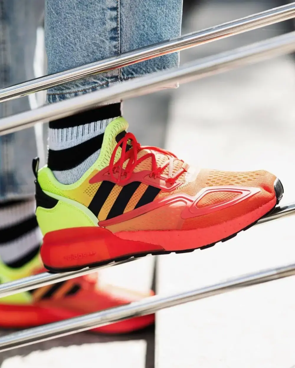 Giày Adidas ZX 2K Boost 'Solar Yellow Red' FW0482 - Ảnh 6