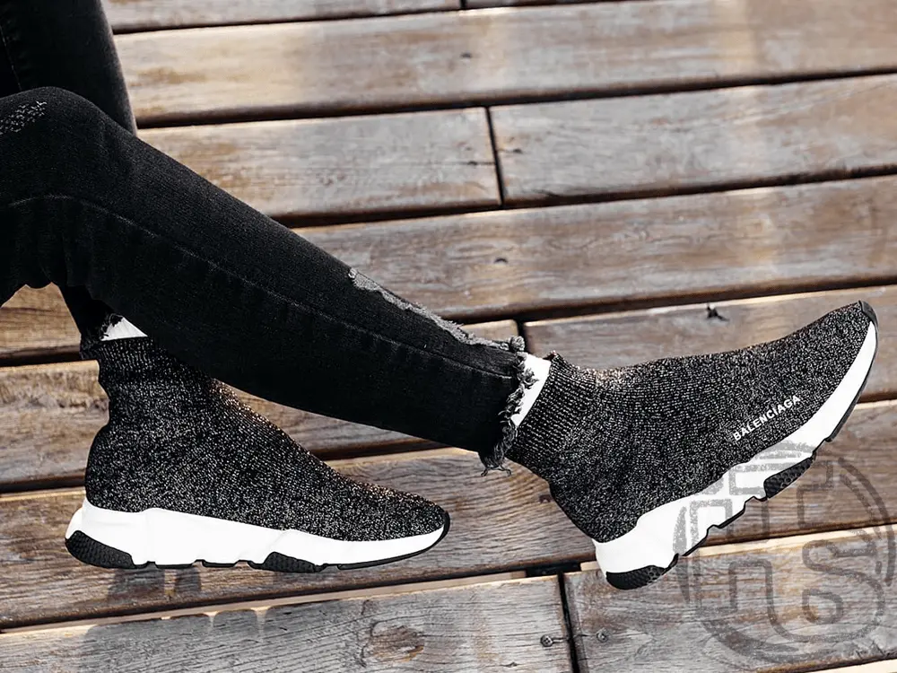 Giày Balenciaga Wmns Speed Trainer 'Scarpe Black' 530284 W0680 1000 - Ảnh 3