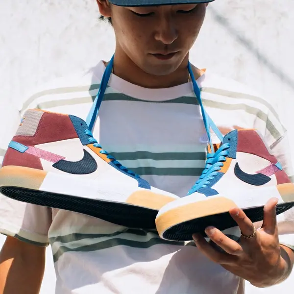 Giày Nike Zoom Blazer Mid Premium SB 'Dark Wine' DA8854-600 - Ảnh 5