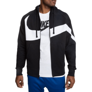 Alternative view of Áo Nike Sportswear Big Swoosh Fleece Sweater ‘Black White’ BQ6458-010