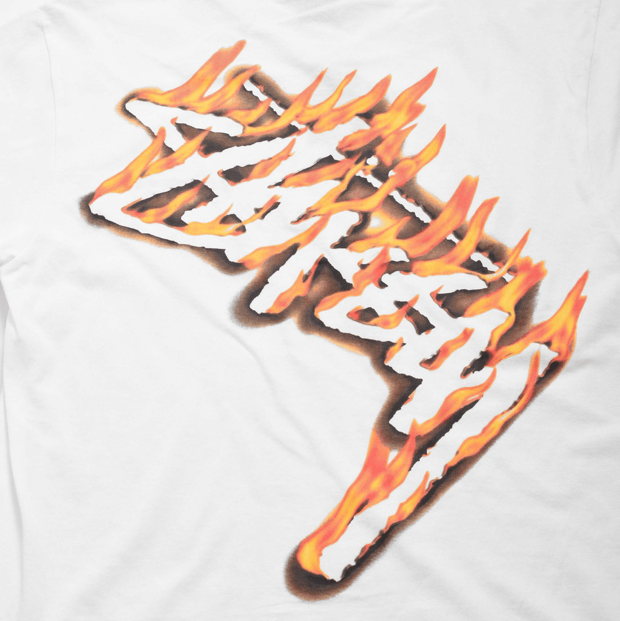 Áo Stussy Burning Stock T-shirt 'White' - Ảnh 3