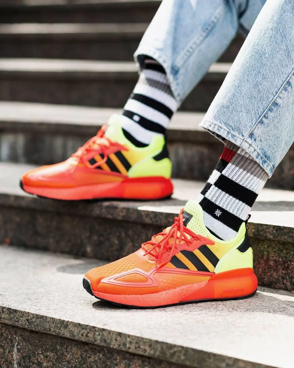 Giày Adidas ZX 2K Boost 'Solar Yellow Red' FW0482 - Ảnh 8