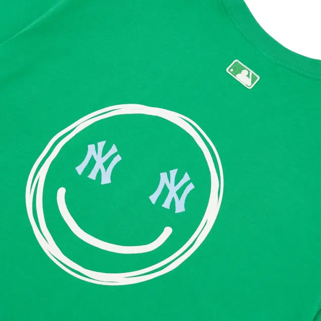 Áo MLB Smile Backlogo Overfit ‘Paisley Green’ 3ATSL6023-50GNL - Ảnh 3