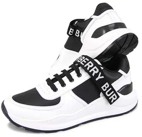 Giày Burberry Nylon and Logo Detail Black White 8009801 - Ảnh 6