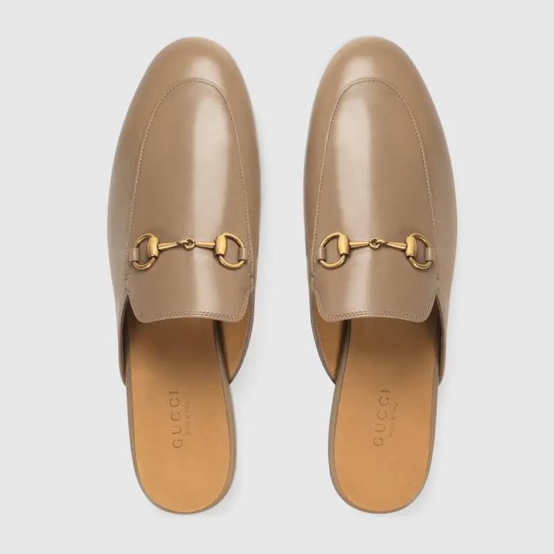 Giày Gucci Women Princetown Leather Slipper 423513-C9D00-2606 - Ảnh 3