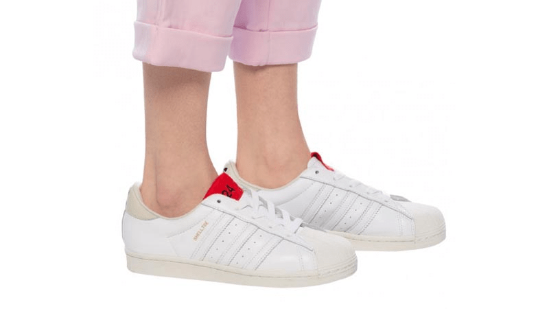 Giày Adidas 424 x Superstar Shell Toe 'White Scarlet' FW7624 - Ảnh 6