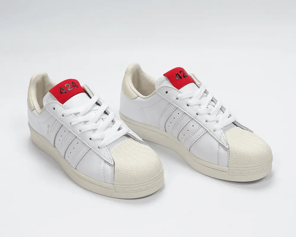 Giày Adidas 424 x Superstar Shell Toe 'White Scarlet' FW7624 - Ảnh 5