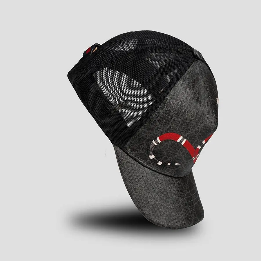 Alternative view of Mũ Gucci Kingsnake GG Supreme 'Black Grey' 426887-4HB10-1060