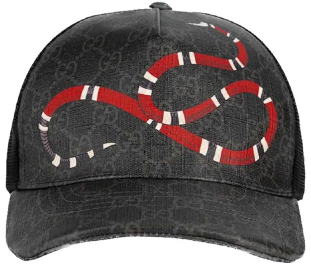 Mũ Gucci Kingsnake GG Supreme 'Black Grey' 426887-4HB10-1060