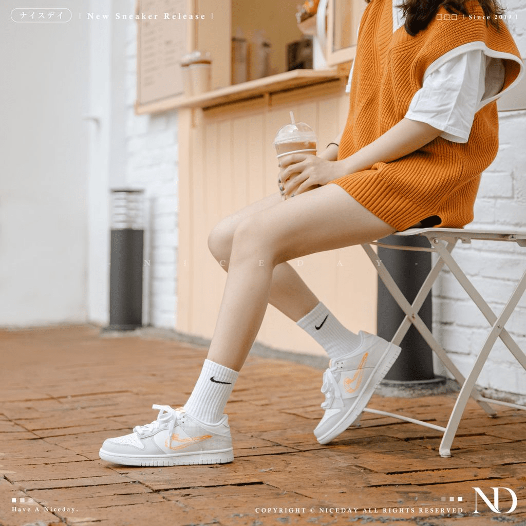 Giày Nike Dunk Low SE GS '3D Swoosh' DR0171-100 - Ảnh 6