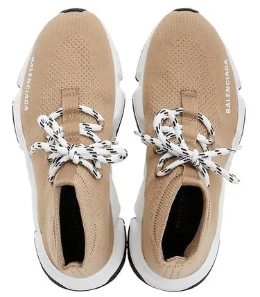 Giày Balenciaga Wmns Speed Lace Up Trainer 'Beige' 587284 W1702 2300 - Ảnh 4