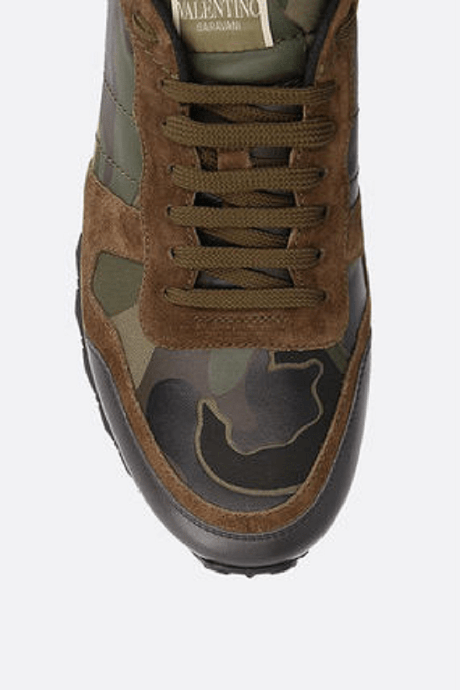 Giày Valentino Camouflage Rockrunner Sneakers in Green VY2S0723TCCK22 - Ảnh 4