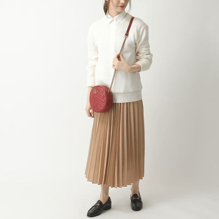 Túi Gucci GG Marmont Mini Leather Round Shoulder Bag 550154 0OLET 6438 - Ảnh 6