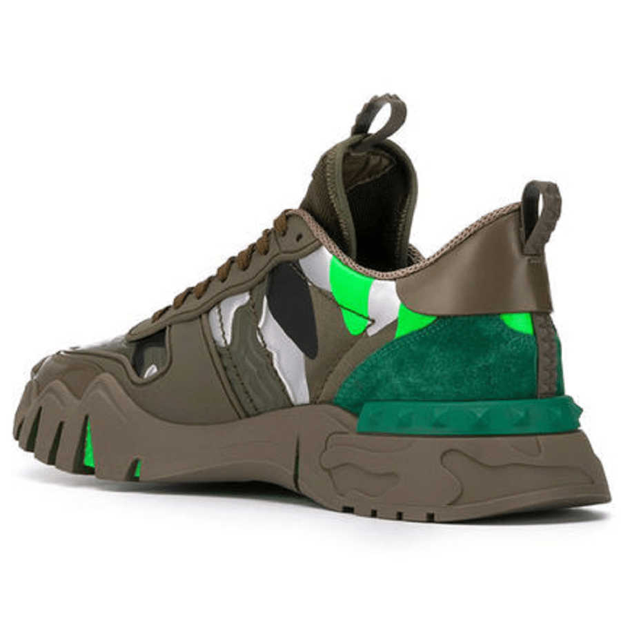Giày Valentino Rockrunner Camo Plus 'Military Neon Green' TY0S0C88MHB34K - Ảnh 4