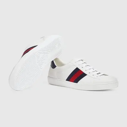 Giày Gucci Ace Leather 'Blue' 386750-A38D0-9072 - Ảnh 3