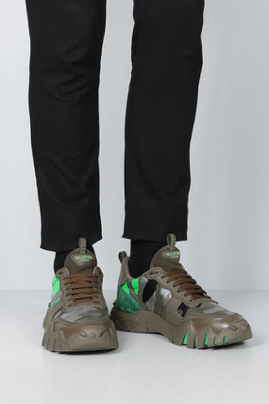 Giày Valentino Rockrunner Camo Plus 'Military Neon Green' TY0S0C88MHB34K - Ảnh 3