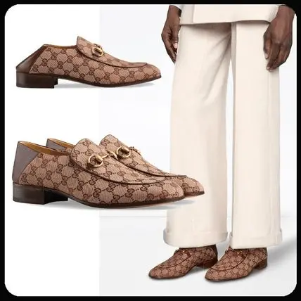 Giày Gucci Loafer Fabric Beige 526298-9Y9W0-8369 - Ảnh 6