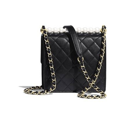 Túi Chanel Wmns Flap Bag Goatskin Imitation Pearl 'Black' AS0584-B02156-94305 - Ảnh 2