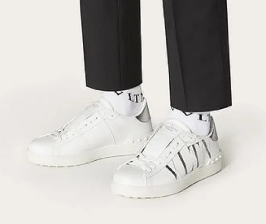 Giày Valentino Garavani Men's White Leather Sneaker UY2S0830PST2C0 - Ảnh 3