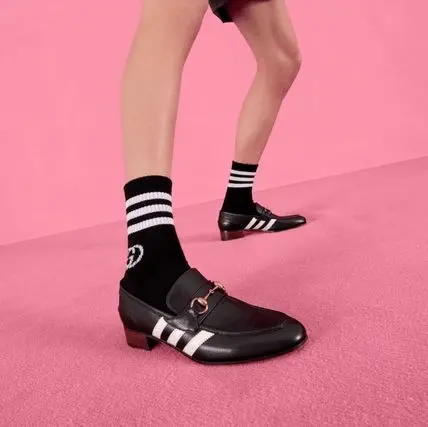 Giày Gucci x Adidas Women's Loafer 'Black' 702284-1DOQ0-1061 - Ảnh 3