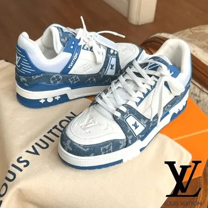 Giày Louis Vuitton Trainers "Blue" 1A9JGN - Ảnh 4